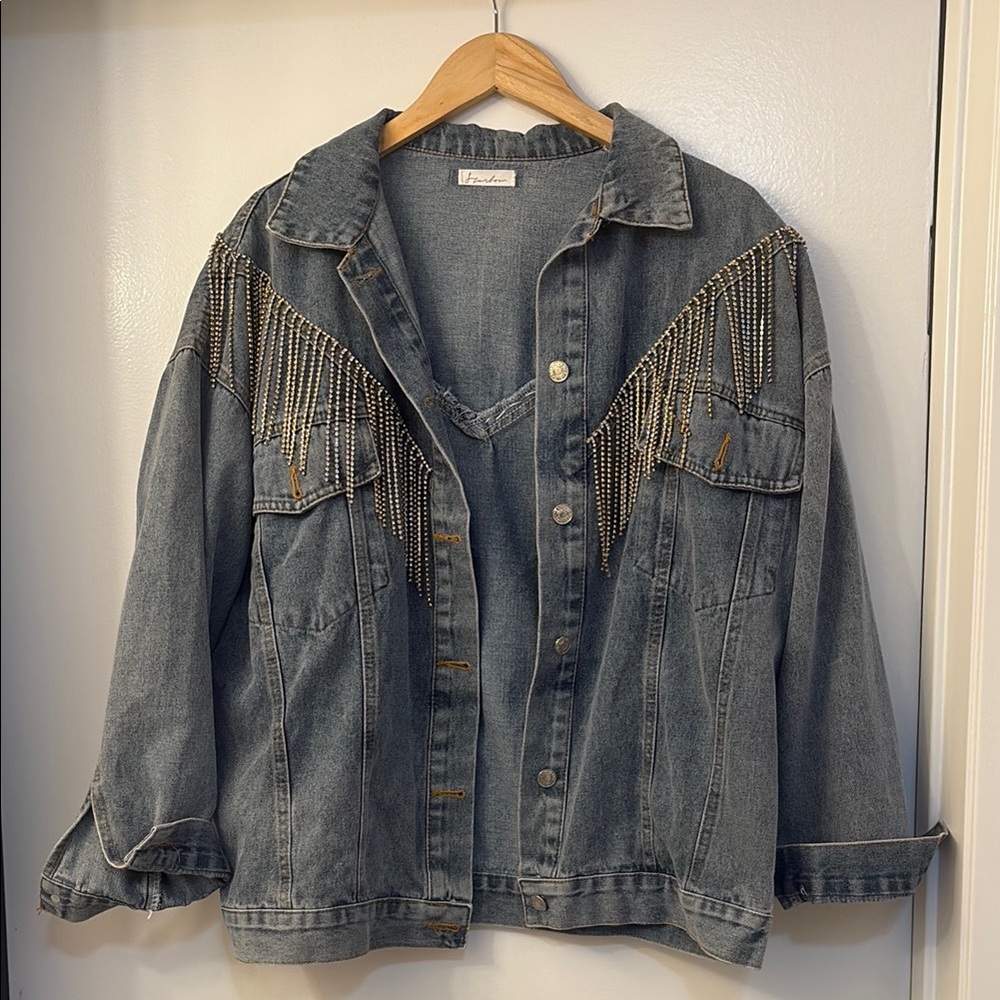 Rhinestone Denim Jacket